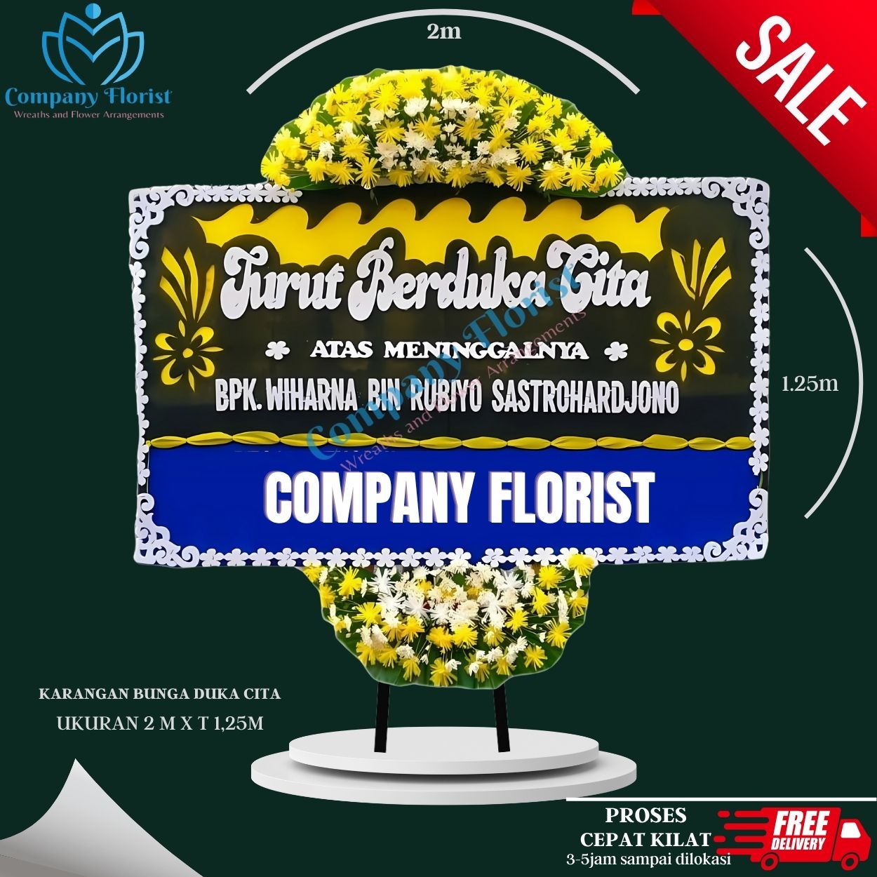Papan Bunga Duka Cita Elegan & Sopan – Company Florist